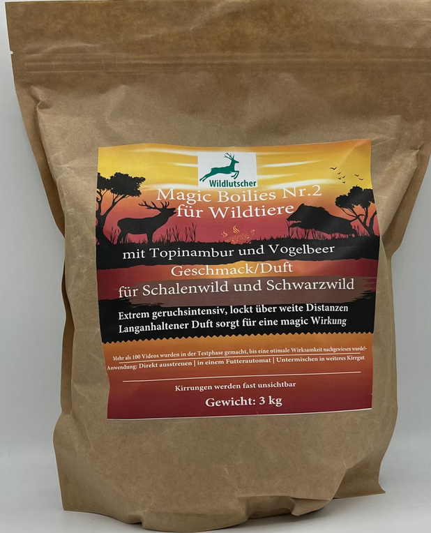 Wildlutscher Magic Boilies Nr.2 Topinambur/Vogelbeere |lockt, bindet und lenkt Wild