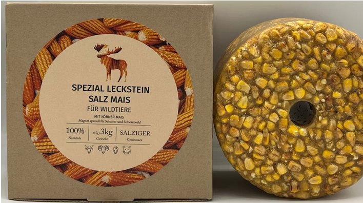 Wildlutscher Spezial Leckstein Salz Mais | bindet und lenkt Wild