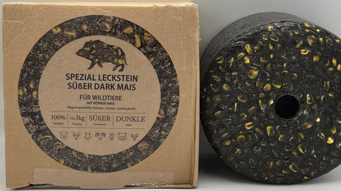 Wildlutscher Spezial Leckstein süßer Dark Mais |bindet und lenkt Wild