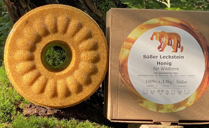 Wildlutscher Leckstein Honig | bindet und lenkt Wild